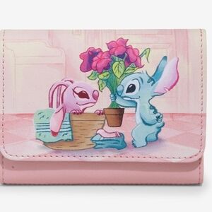 Loungefly Stitch And Angel Laundry Day Mini Wallet New